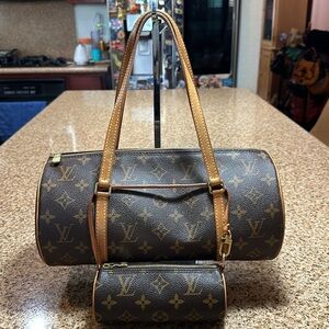 Authentic Preloved LV Papillon Monogram with Mini Pochette
